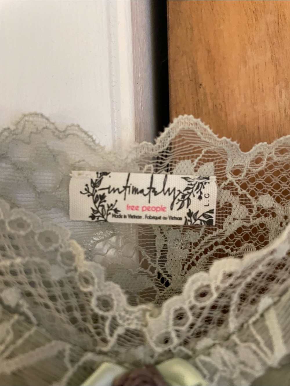 Free People Intimately Lacey Cami, NWT, L, Moss - Picture 3 of 6
